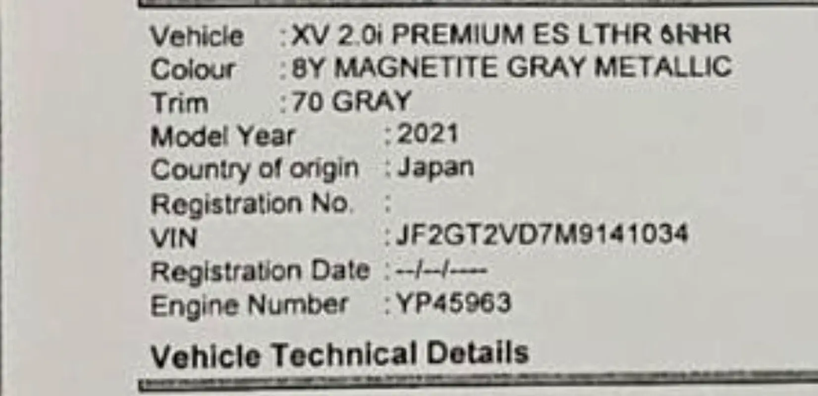 SUBARU XV Premium 2021 - photo 8 - Import Émirats | International Cars